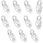 10Pcs Alloy Pinch Bails, Glue-on Flat Pad Bails for Pendant Making, Oval/Leaf