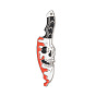 Alloy Enamel Brooches, Knife with Skull