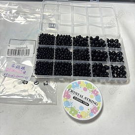 DIY Round ABS Plastic Imitation Pearl Beads Bracelet Making Kits