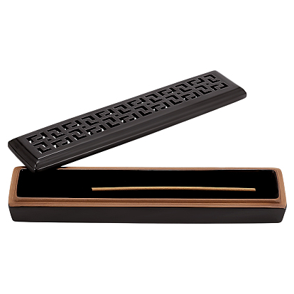 Курильница из фарфора, горящая коробка благовоний, прямоугольные