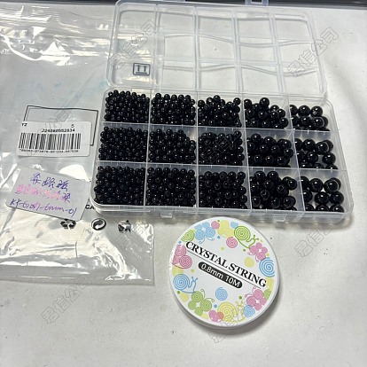 DIY Round ABS Plastic Imitation Pearl Beads Bracelet Making Kits
