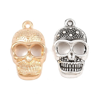 Подвески из сплава на хэллоуин, амулет в виде черепа с текстурой