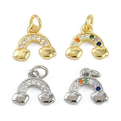 Латунные микро проложить кубического циркония подвески, без кадмия и без свинца, с целью перехода в кольце, радужные прелести