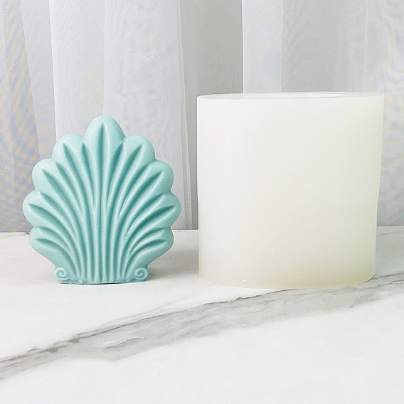 DIY Food Grade Silicone Candle Molds, for Candle Making, Shell Shape