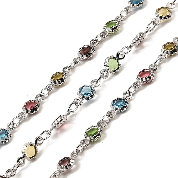 Стойки с покрытием из латуни, цепи с цветочными звеньями, со стеклом, долговечный, пайки, с катушкой