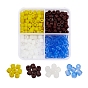 4 Colors Opaque & Imitation Jade & Transparent Glass Bugle Beads, Round Hole
