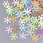 Ornament Accessories, PVC Plastic Paillette/Sequins Beads, No Hole/Undrilled Beads, Christmas Snowflake
