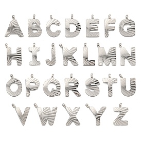 Буква a~z 304 подвески из нержавеющей стали, гравированная фигурка ручной работы, полностью отполированный