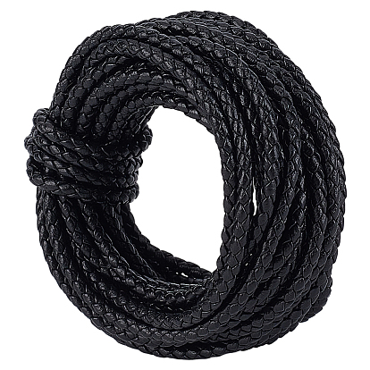 5м круглый сложенный боло из плетеной искусственной кожи, с 1шт. подарочных мешочков из органзы на завязках