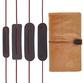 4Sets 4 Sizes Leather Notebook Protective Cover, Rectangle