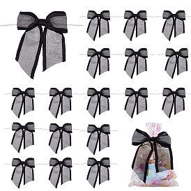 Бант из упаковочной ленты из полиэстера, с проволочными стяжками, для украшения подарочной упаковки, свадебные украшения