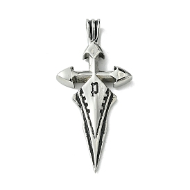 304 Stainless Steel Pendants, Cross Charms