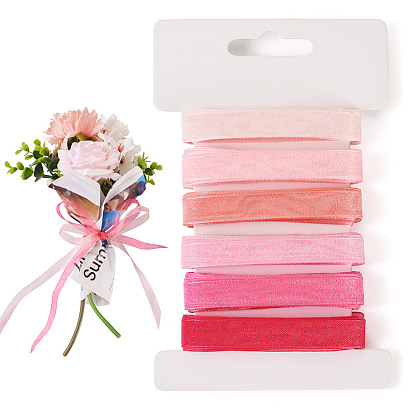 30 ярдов 6 цветов полиэфирной ленты, для изготовления ювелирных изделий DIY