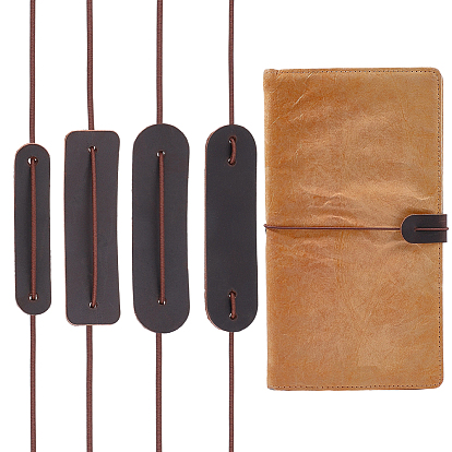 4Sets 4 Sizes Leather Notebook Protective Cover, Rectangle