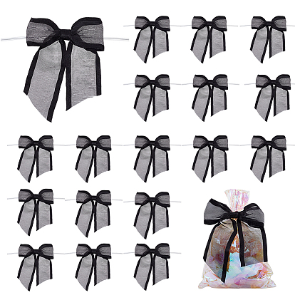 Бант из упаковочной ленты из полиэстера, с проволочными стяжками, для украшения подарочной упаковки, свадебные украшения