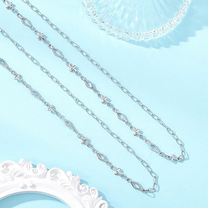 304 Цепочки из нержавеющей стали с ромбовидными перекрестными звеньями, не тускнеет