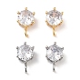 Латунные микропаве прозрачные подвески с фианитом, без кадмия, без никеля и без свинца, полигон очарование