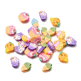 Handmade Polymer Clay Cabochons, Ice Cream