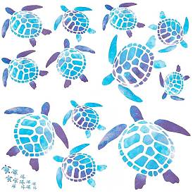 Gorgecraft 1 sets 3D Turtle Laser Flash Stickers, Confetti Sticker Shiny Decoration Sticker, for DIY Diary, Notebooks and Arts Card Making