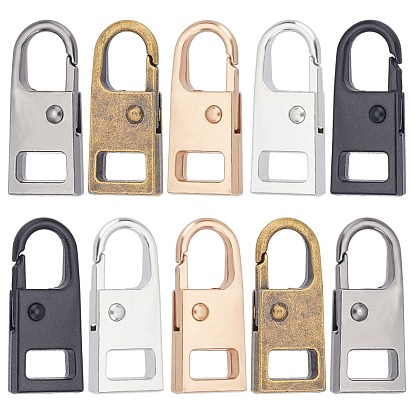 10Pcs 5 Colors Zinc Alloy Zipper Slider, for Garment Accessories