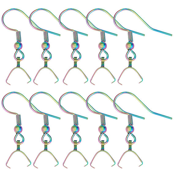 50шт 304 крючки из нержавеющей стали, провод уха, с поручителями