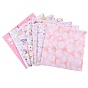 7Pcs Printed Cotton Fabric, for Patchwork, Sewing Tissue to Patchwork, Square