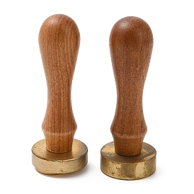 (Defective Closeout Sale: Oxidized)Wood Wax Seal Handles, with Brass Screw Head, for Wax Sealing Stamp Making