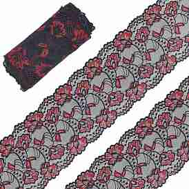 Эластичная кружевная отделка, кружевная лента с цветочным узором, для шитья, украшение платья и упаковка подарков