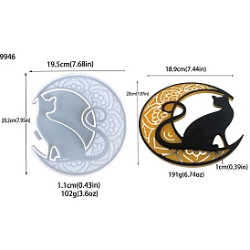Силиконовые формы для демонстрации пищевых продуктов своими руками, формы для литья смолы, луна в форме кошки