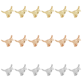 18 шт 3 цвета латунные подвески, птица