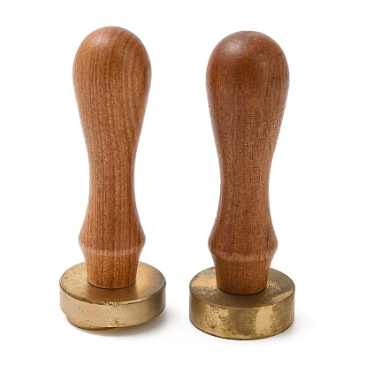 (Defective Closeout Sale: Oxidized)Wood Wax Seal Handles, with Brass Screw Head, for Wax Sealing Stamp Making