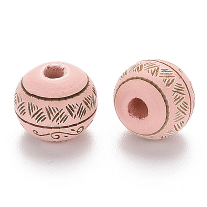 China Factory Painted Natural Wood Beads, Macrame Beads Large Hole, Laser  Engraved Pattern, Round with Leopard Print 15~16x15mm, Hole: 4mm in bulk  online 
