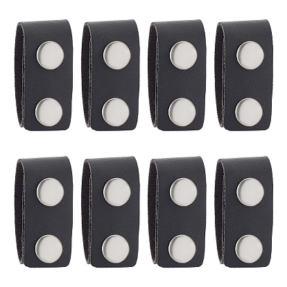 8 шт. тактические двойные застежки-кнопки для ремня, петли для ремня из искусственной кожи, Поясная пряжка из железа цвета оружейной стали для стационарных охотничьих принадлежностей