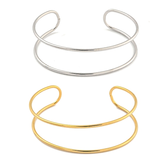 Полые 304 браслеты-манжеты из нержавеющей стали для женщин и мужчин