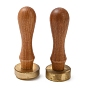 (Defective Closeout Sale: Oxidized)Wood Wax Seal Handles, with Brass Screw Head, for Wax Sealing Stamp Making