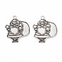 Сплавочные сеттинги для кулона, тибетский стиль, без кадмия и без свинца, Дед Мороз