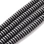 Matte Style Frosted Non-magnetic Synthetic Hematite Beads Strands, Heishi Beads, Flat Round/Disc, 5x2mm, Hole: 1mm, about 94pcs/strand, 8 inch