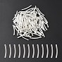 100Pcs Brass Tube Beads, Curved Tube