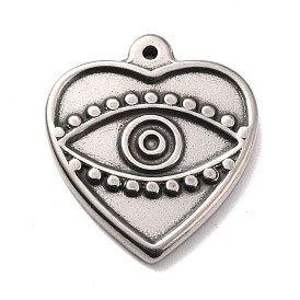 304 подвески из нержавеющей стали кабошоны для эмали, Сердце с глаз