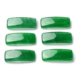 Malaisie naturelle cabochons de jade, teint, rectangle courbe