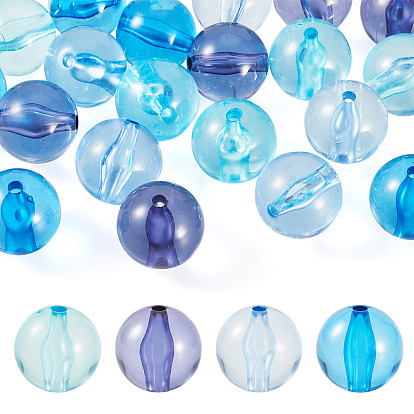 20 шт 4 цвета прозрачные акриловые бусины, круглые