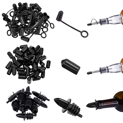 10шт. пластиковая бутылка для вина, с резиновыми и пластиковыми герметичными пылезащитными колпачками