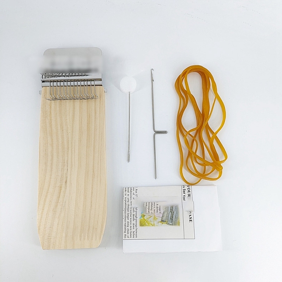 Wood Knitting Looms, with Pin, Rubber Findings