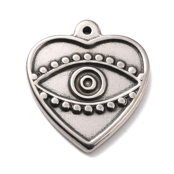 304 подвески из нержавеющей стали кабошоны для эмали, Сердце с глаз