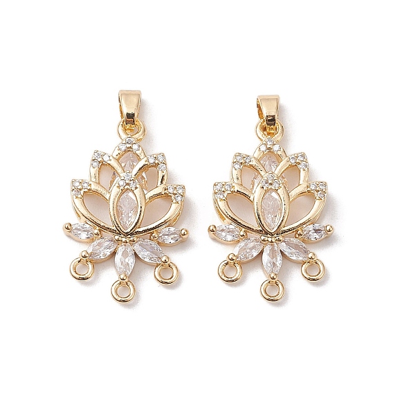 Стеклянные подвески, с латунной найти, цветок