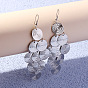 Fashionable Long Metal Earrings - Sexy Multi-layer Round Disc Ear Jewelry for Women.