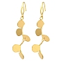 Ion Plating(IP) 304 Stainless Steel Earrings for Women, Leaf