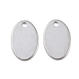 304 подвески из нержавеющей стали для штамповки заготовок, овальные амулеты, 17.5x11.5x1 мм, отверстие : 2 мм