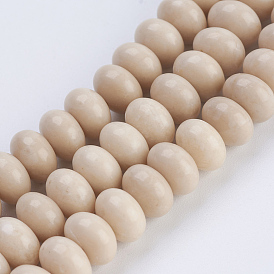 Natural Petrified Wood Beads Strands, Rondelle