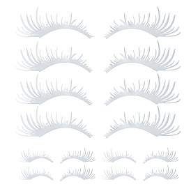 8 пары 2 стили водонепроницаемые наклейки из ПВХ в форме ресниц, для автомобильного освещения, украшение автомобиля